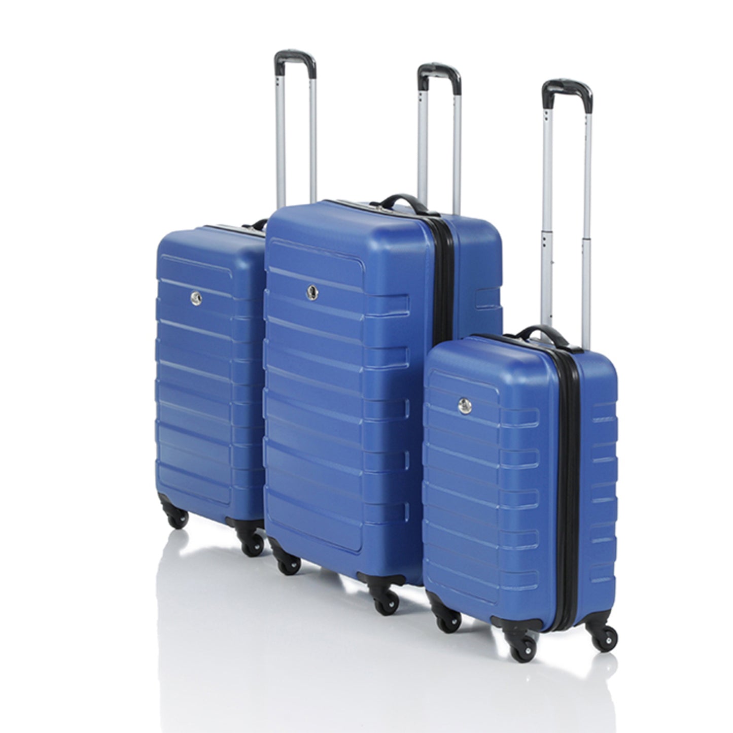 OUTBOUND 3-Piece Hardside Spinner Luggage Set, Includes 20", 24", and 28" Luggage bags - Blue - DIY Store