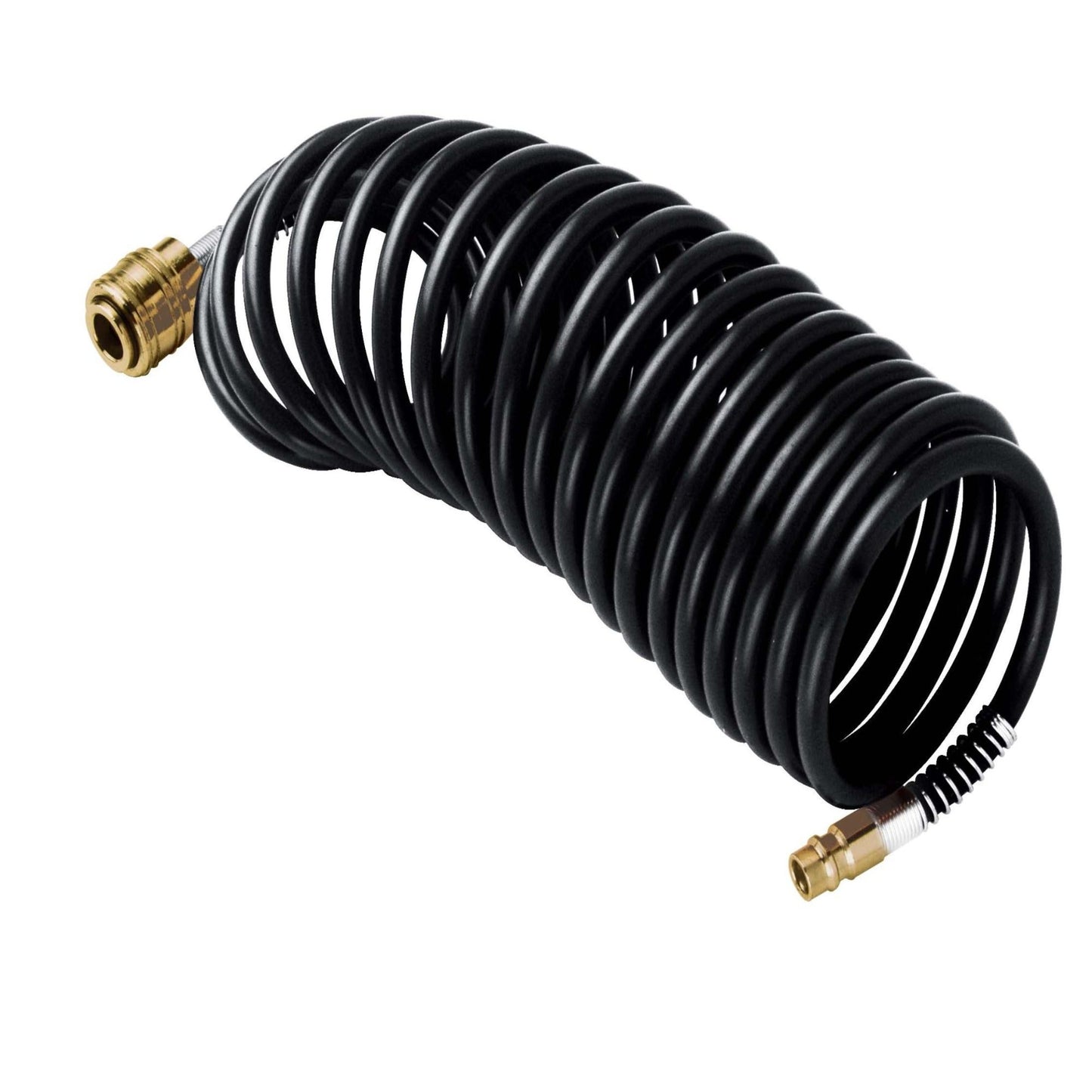 STANLEY Spiral Air Hose with Quick Release Fittings (6x8 mm), 5m Length - DIY Store
