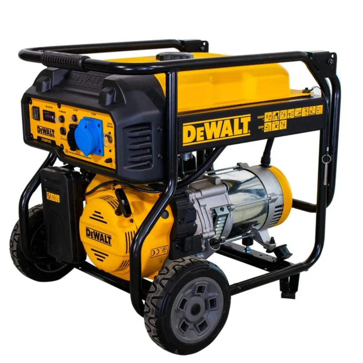 DEWALT Petrol Generator, 6000 Watts Rated Power, 28 L Fuel Tank, Electric Start, 11 Hours Run Time - DIY Store