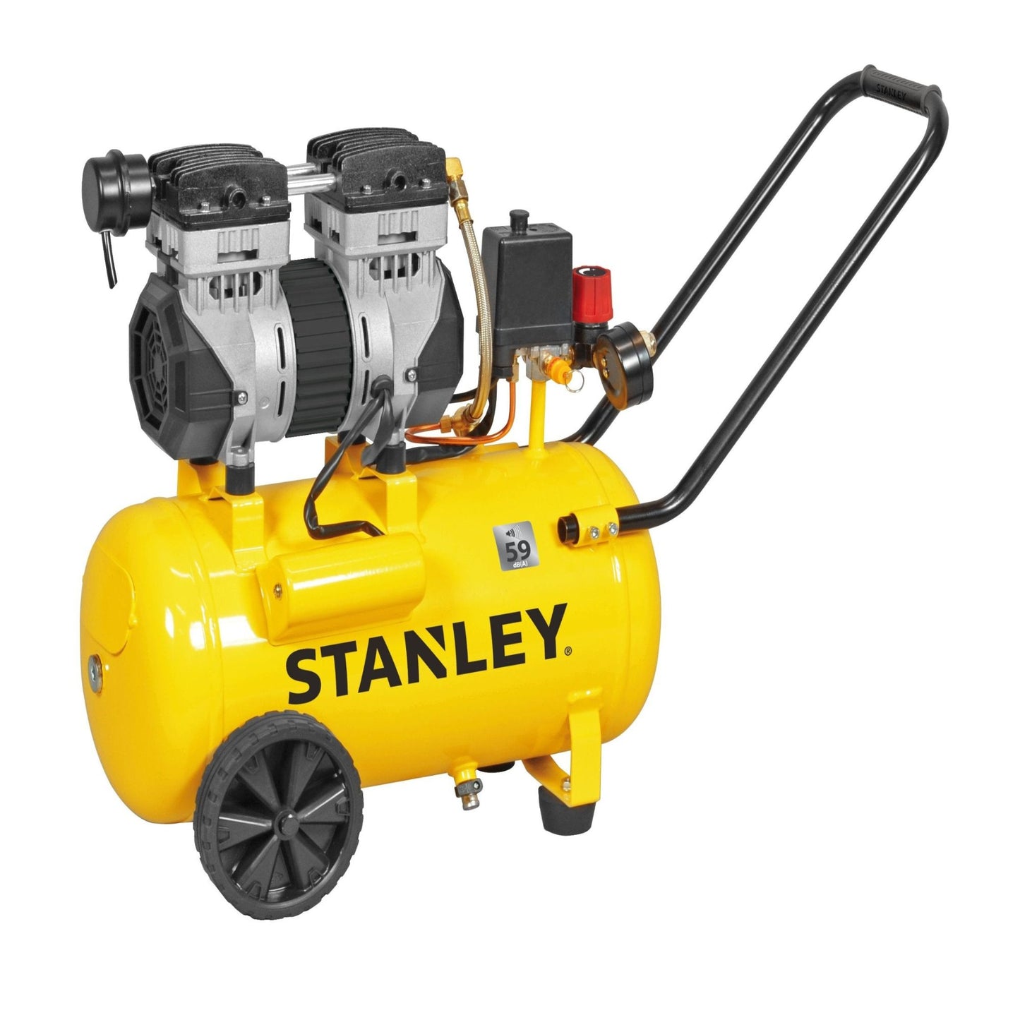 STANLEY Air Compressor with 24L Tank, Oil Free, Silent and 1.3HP Motor - DIY Store